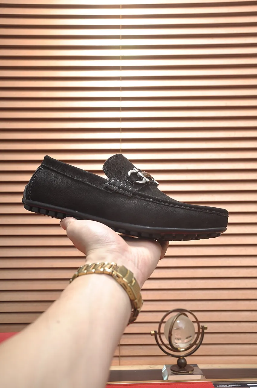 Men's shoes 💰460💶 [Ferragamo/Ferragamo] The latest model in the counter. Original imported open-sided fine cowhide hand-woven + imported 🐂 cowhide + original luxury metal buckle + original combination outsole. No pressure in comparison 38--44🎉